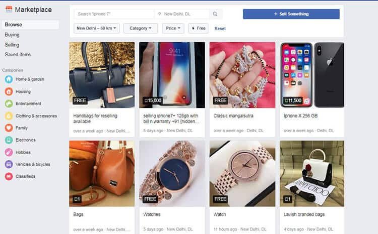 facebook marketplace in india