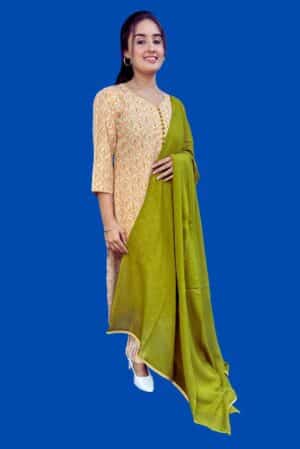 Cotton Suit with Dupatta Made with Rayon Cotton 7