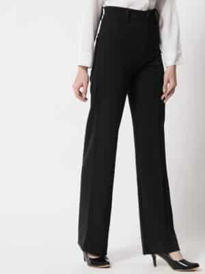 KOTTY Women Polyester Blend Solid Trousers