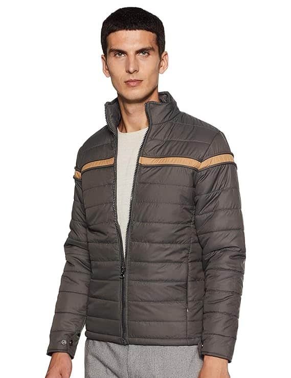 Qube By Fort Collins Men's Nylon & Net Nylon Standard Length Jacket