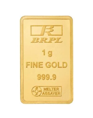 Bangalore Refinery 24k (999.9) 1 gm Yellow Gold Bar 1