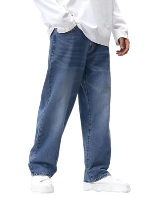 Ben Martin Men's Denim Cotton Oversized Loose Baggy Fit Jeans Pants 1