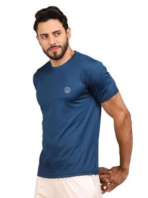CHKOKKO Men's Solid Regular Fit Sports T-Shirt 1