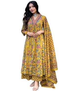GoSriKi Women's Rayon Viscose Anarkali 2