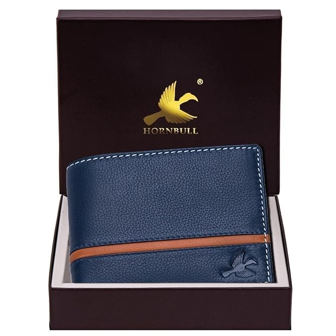 HORNBULL Denial Navy Leather Wallet for Men 2