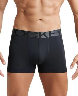 Jockey IC28 Men's Tactel Microfiber Elastane Stretch Solid Trunk with Moisture Move Treatment 1
