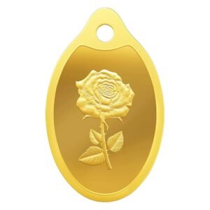 MMTC-PAMP 24k 999.9+ Purity Rose 2gram Yellow Gold Pendant 1