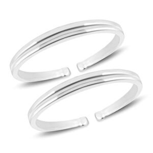 Parnika Mj 925 Simple Yet Elegant Silver Toe Rings 1