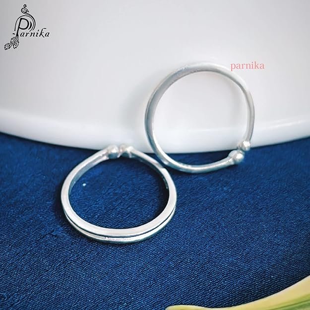 Parnika Mj 925 Simple Yet Elegant Silver Toe Rings 4