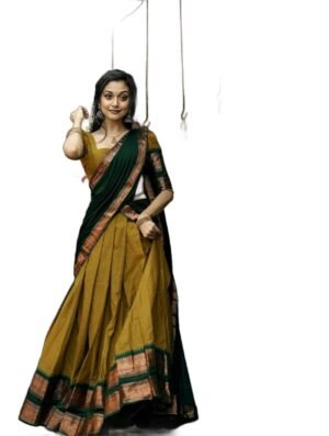 RENVAANI FASHION Women's Indian Traditional Unstitched Kanjivaram Kanchipuram Silk 1