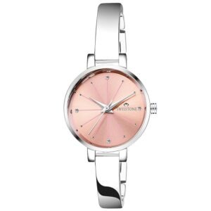 SWISSTONE Analog Stainless Steel Silver Plated Women's Watch (Pink Dial Silver Colored Strap) 1