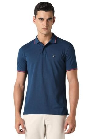 Van Heusen Men's Solid Polo Regular Fit T-Shirt 1