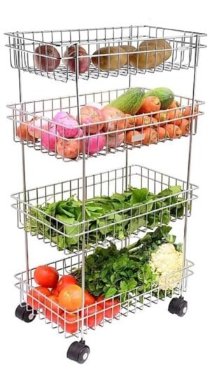 Stainless Steel Modern Kitchen Storage Rack 1