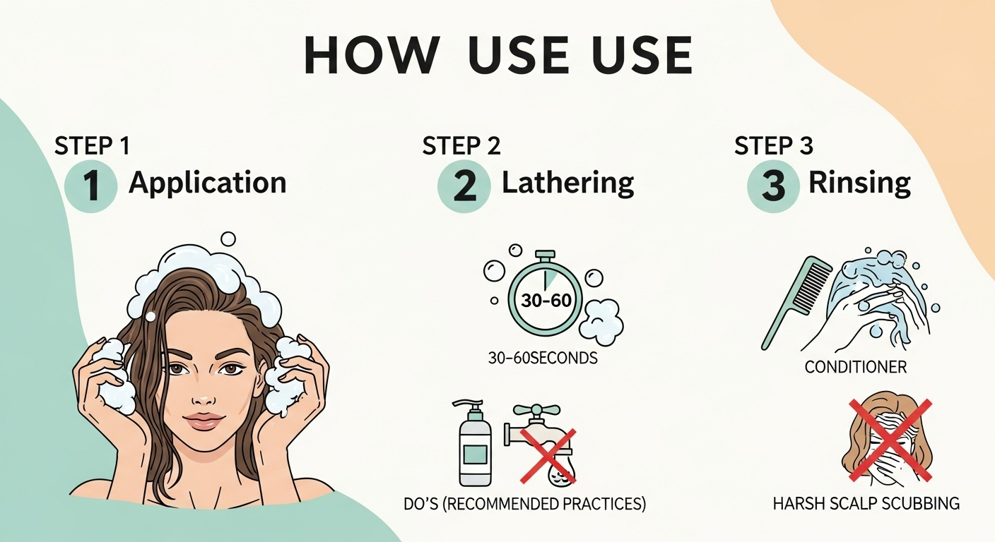 how to apply MATRIX Mega Smooth Shampoo.050Z